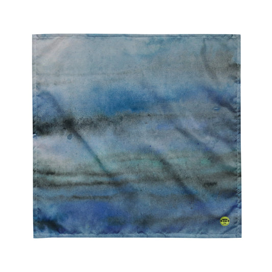 Bandana with watercolour print inspired by Katla Ice Cave Iceland