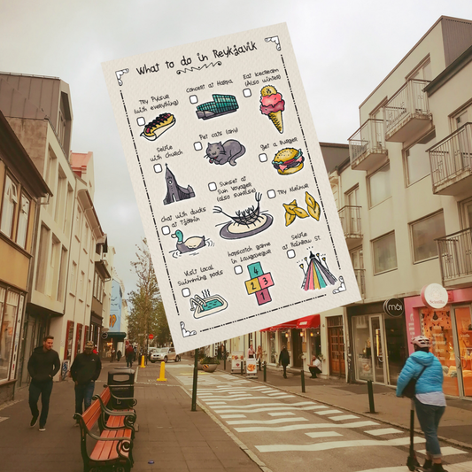 "what to do in reykjavik" postcard
